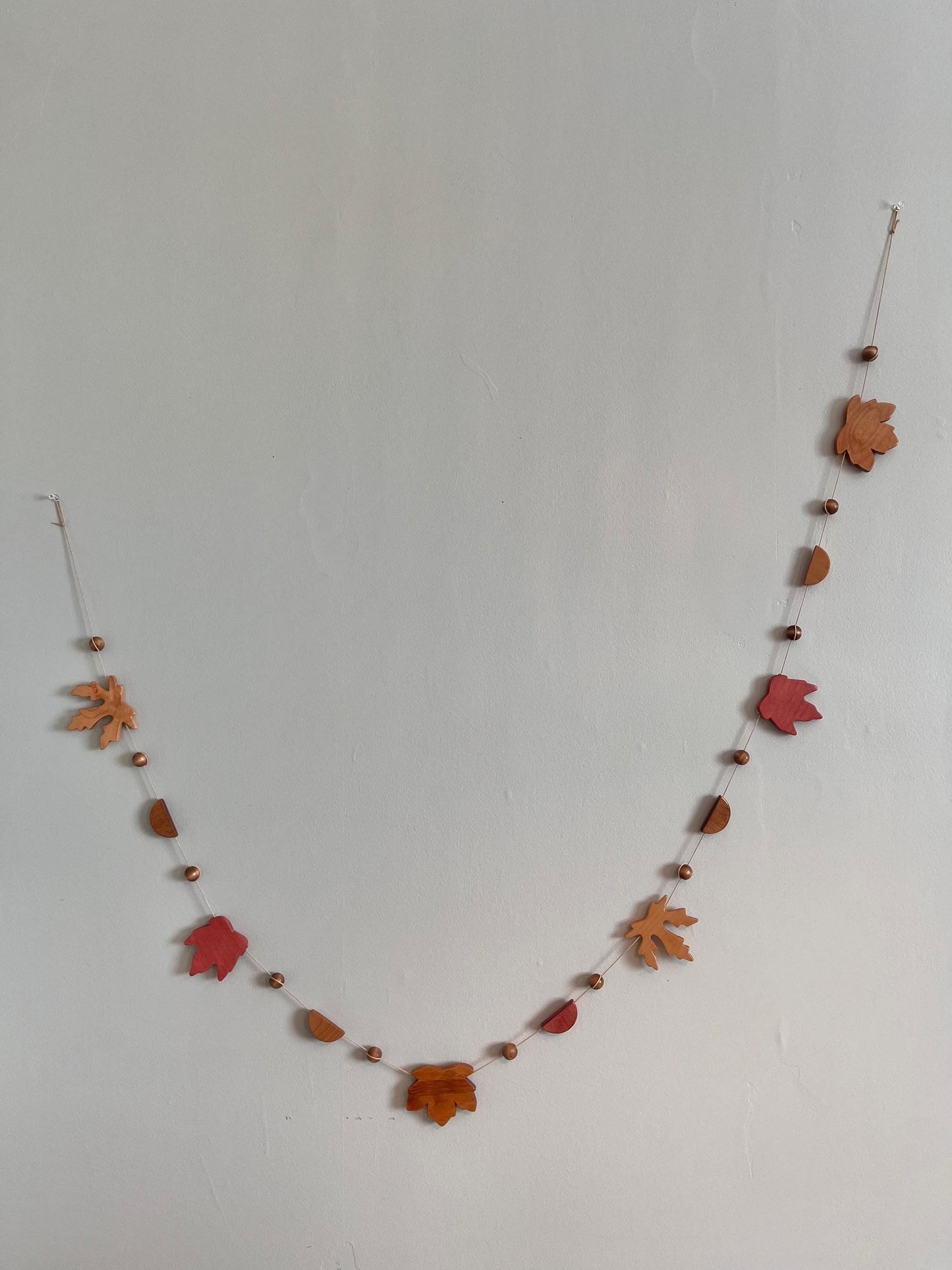 Wooden Maple Leaf Garland