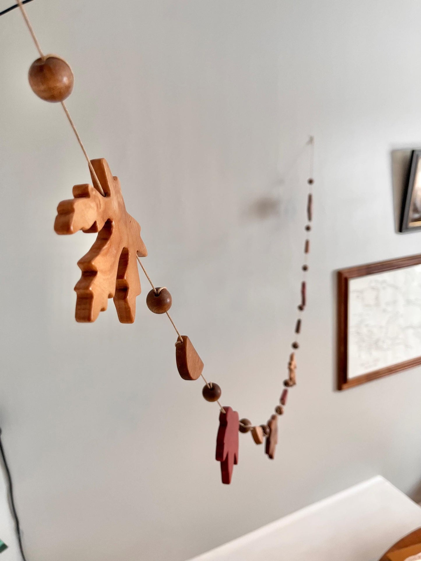 Wooden Maple Leaf Garland